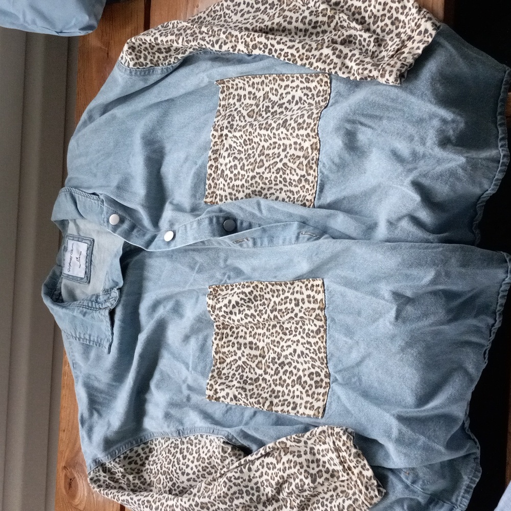 Denim cheat print shaket